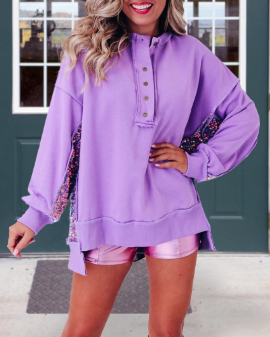 Shimmer Sequined Pullover