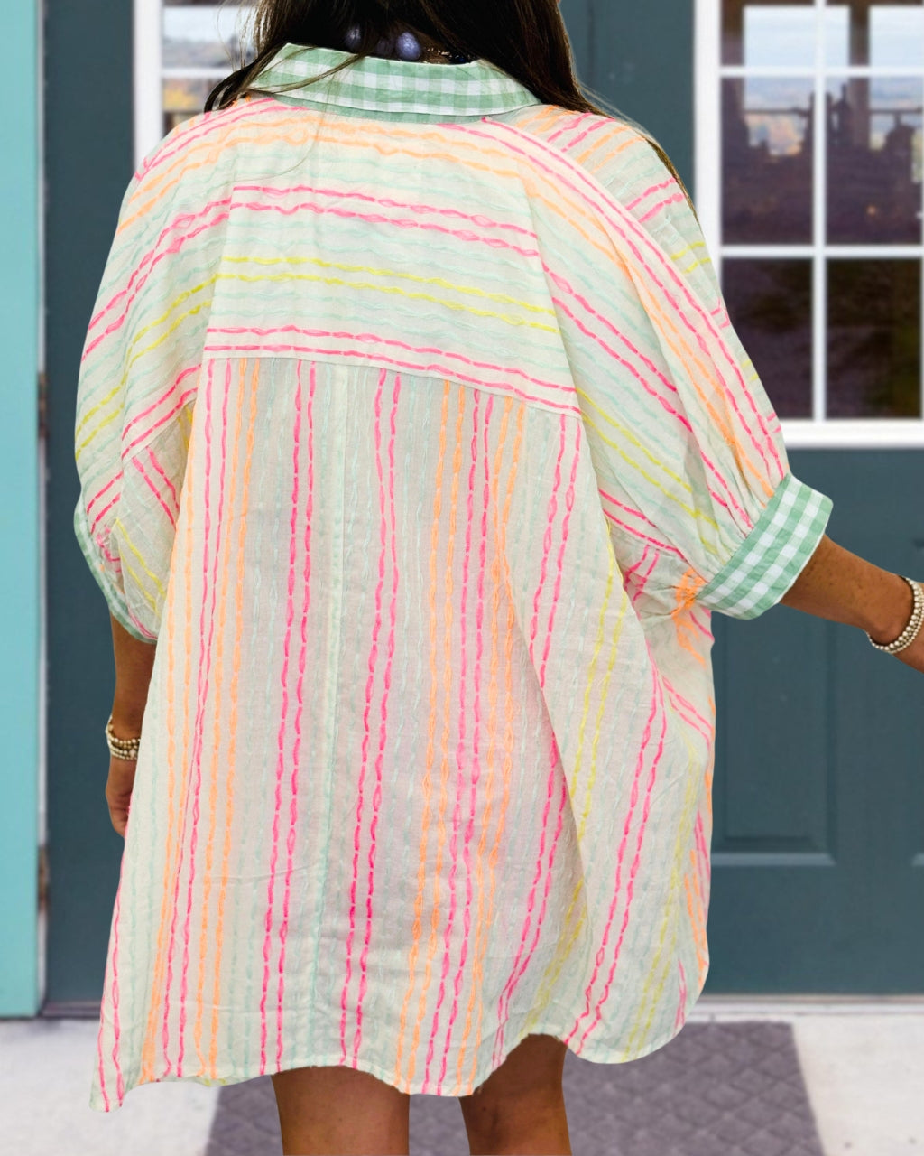 Oversized Colorful Striped Shirt