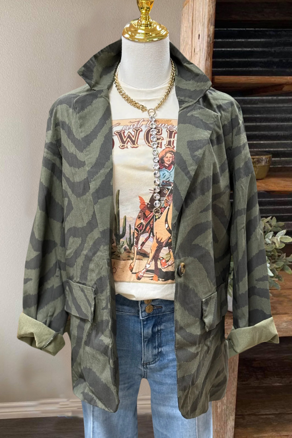 Oversized Vintage Camouflage Jacket