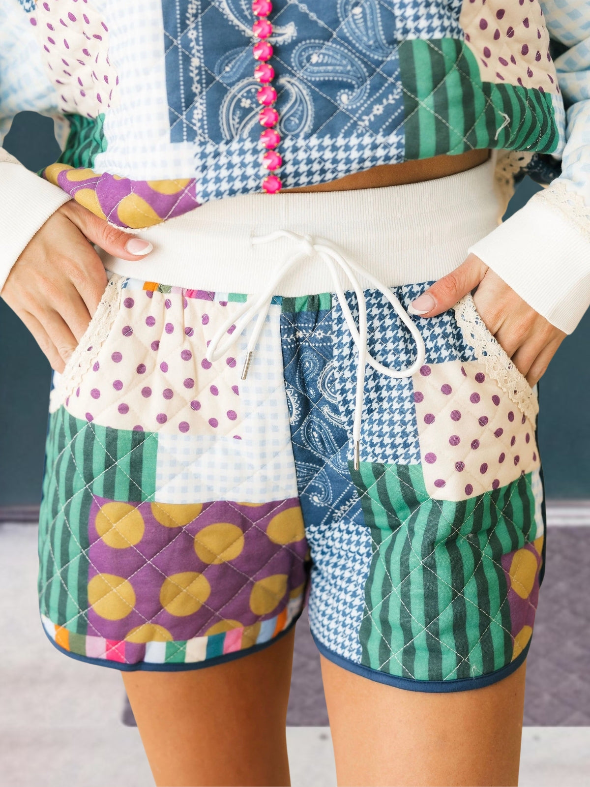 Mixed Pattern Quilted Patchwork Set
