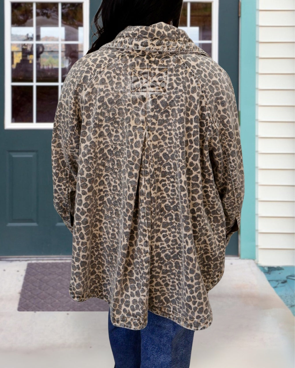 Wild Denim Leopard Jacket