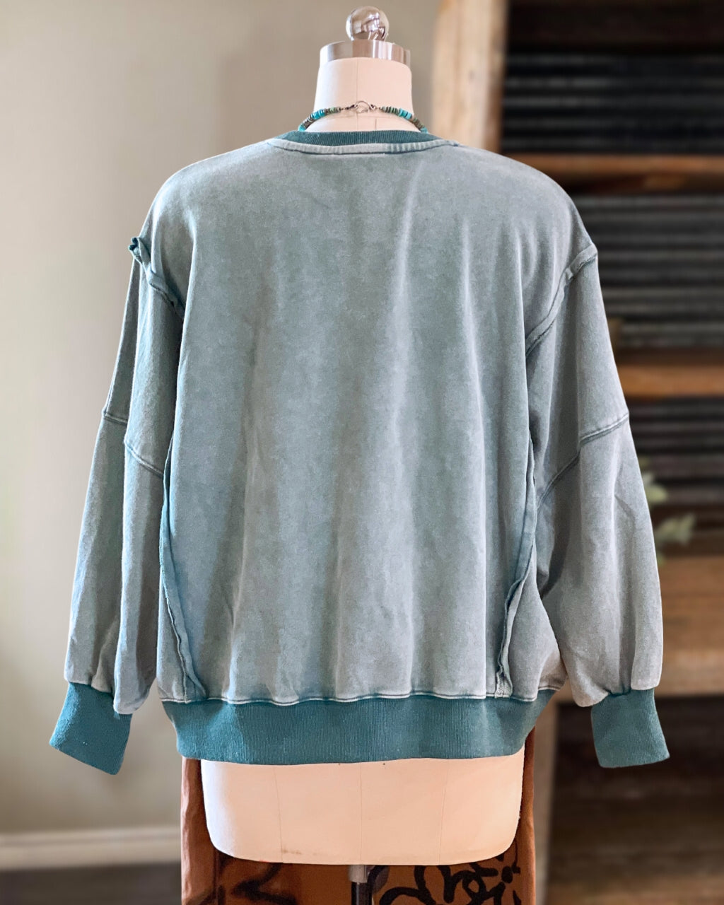 Washed Reverse Seam Top