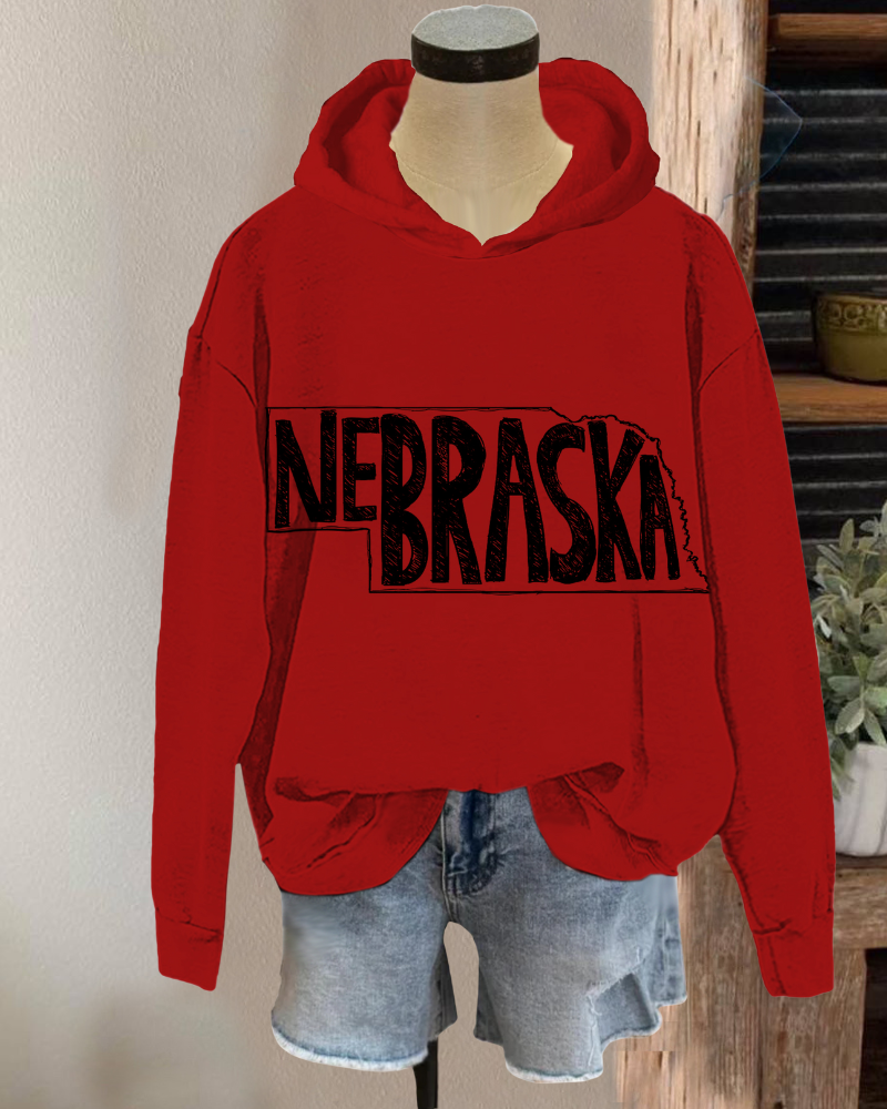 Nebraska Huskers Print Hoodie