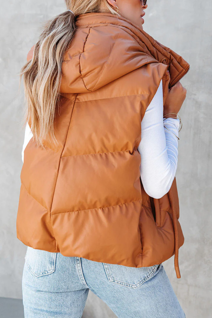 Lightweight Puffer Vest with Hood