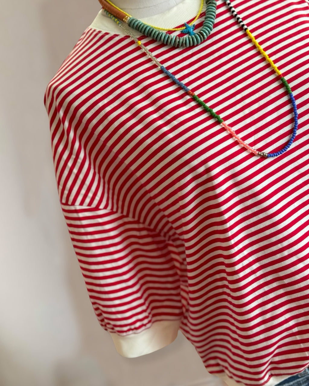 Red Striped Cotton Tee