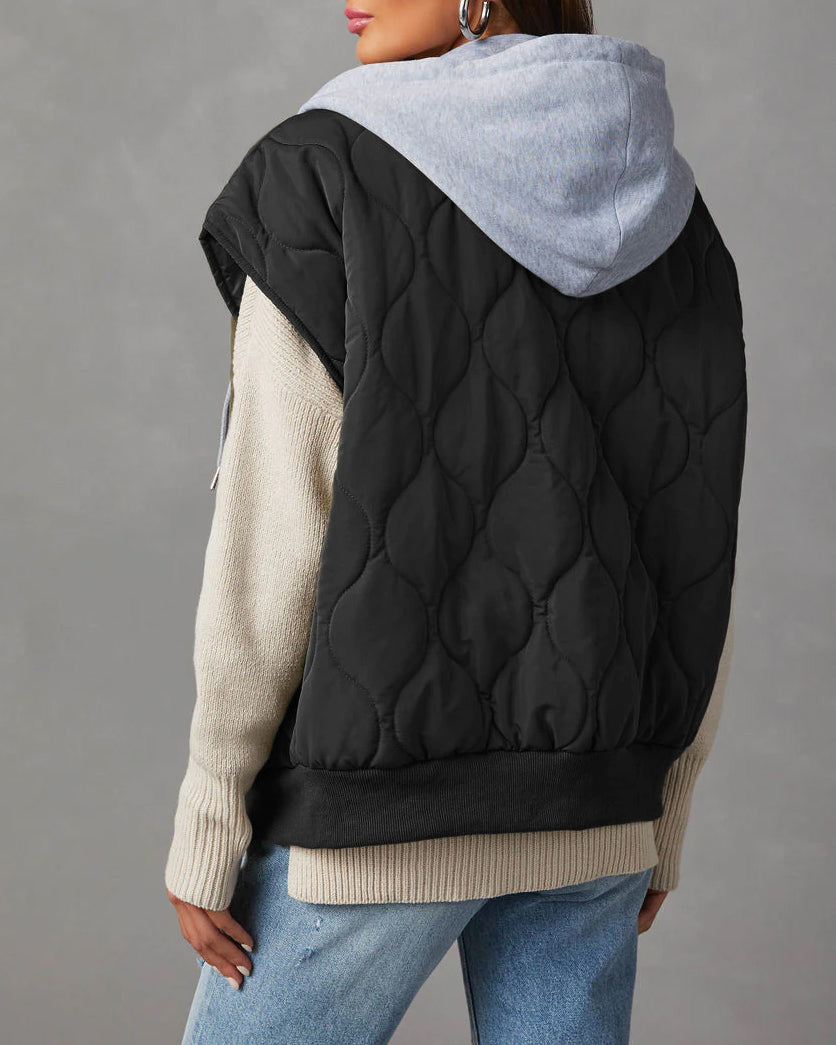 Fall Quilted Hooded Vest