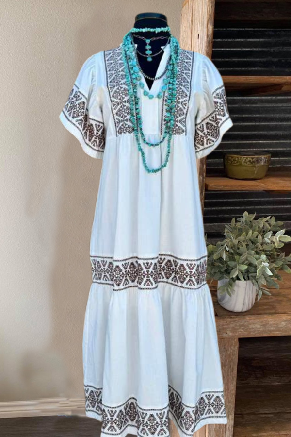 Jemima Boho Midi Dress