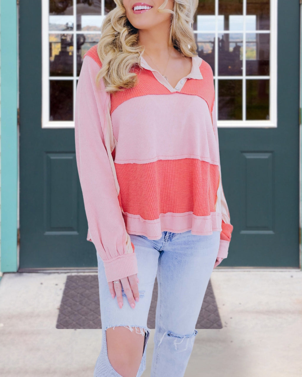 Cozy Cotton Colorblock Sweatshirt