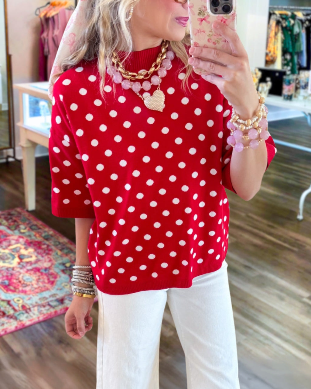 Classic Polka-Dot Top