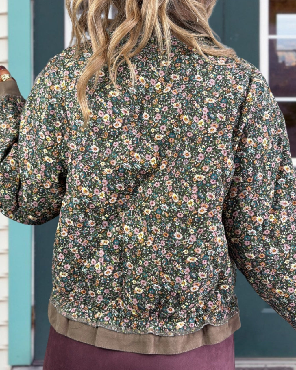 Retro Quilted Floral Jacket