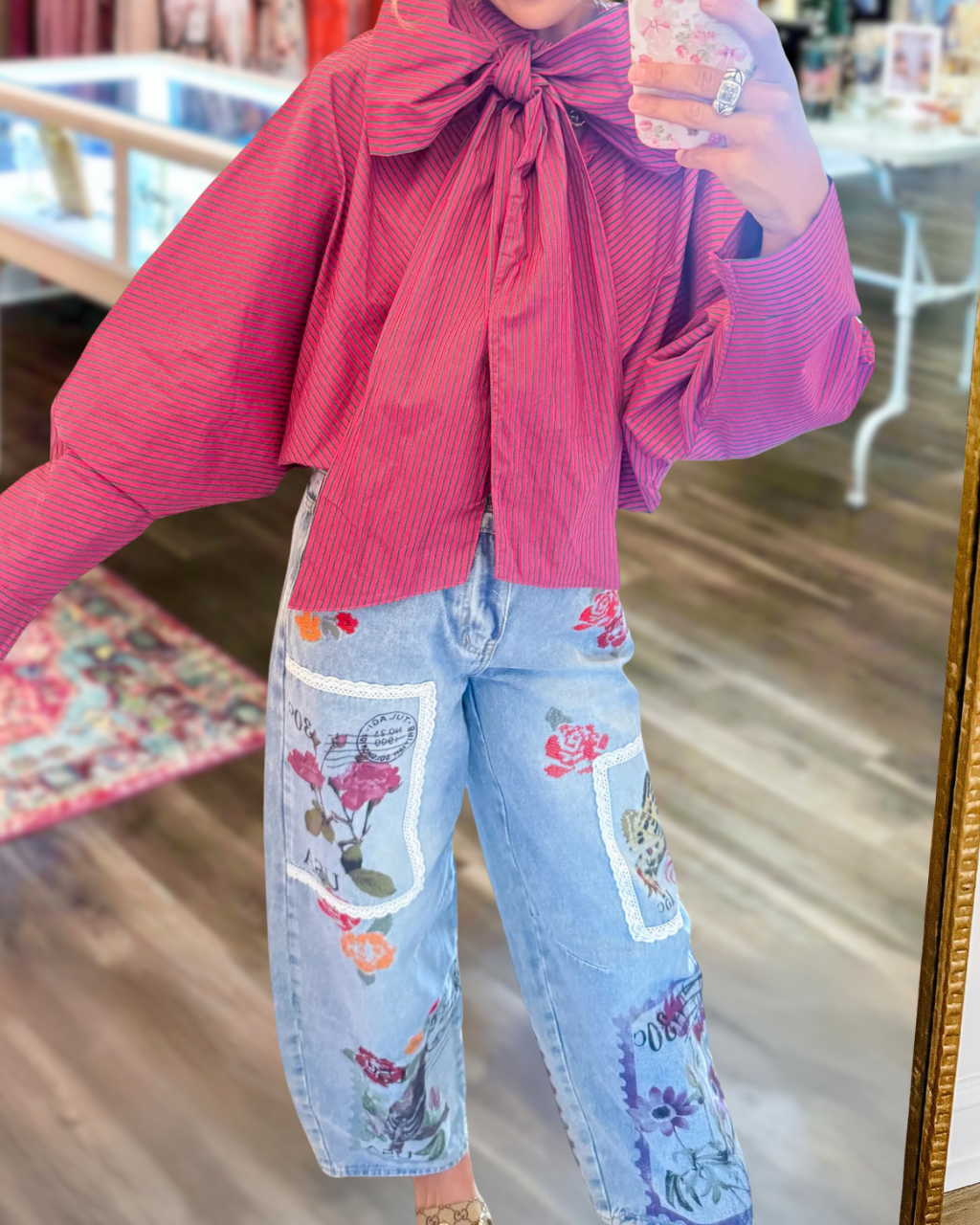 Vintage Floral Lace Pants