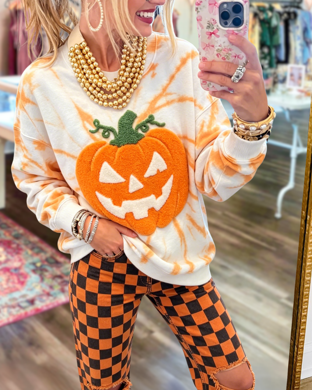 Embroidered Pumpkin Season Pullover