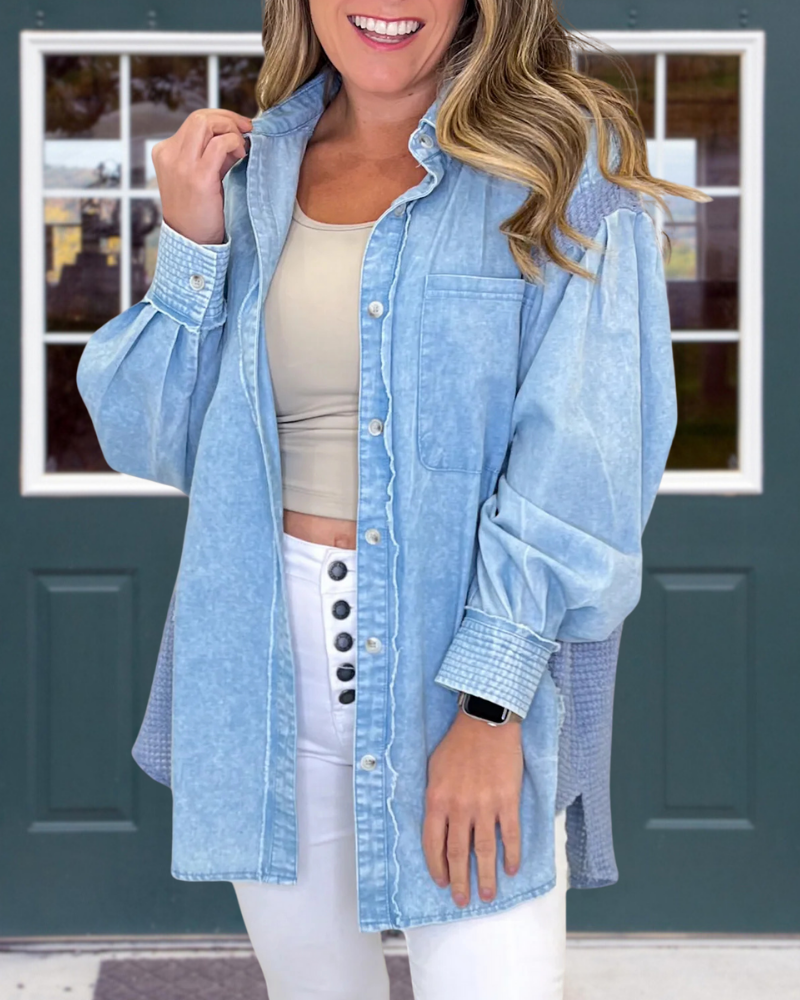 Oversized Relaxed Pleated Shirt