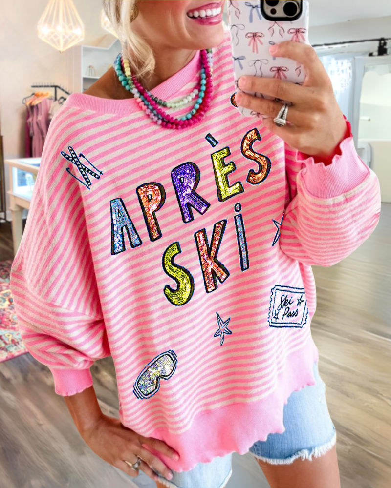 APRES SKI Striped Sweatshirt