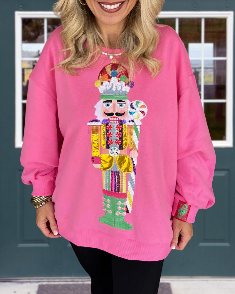 Festive Nutcracker Sequin Sweatshirt