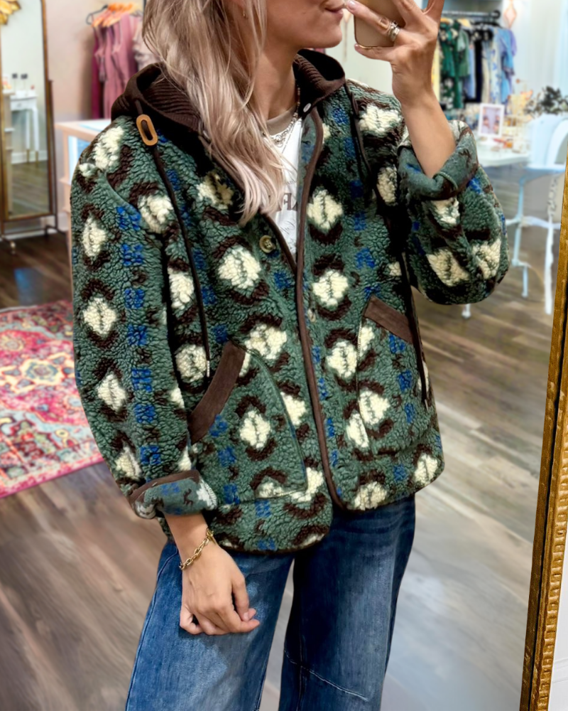 Unique Plush Hooded Jacket