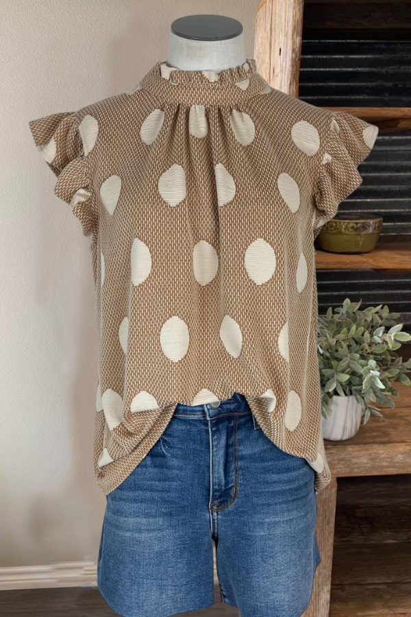 Maxine Polka Dot Tie Back Top