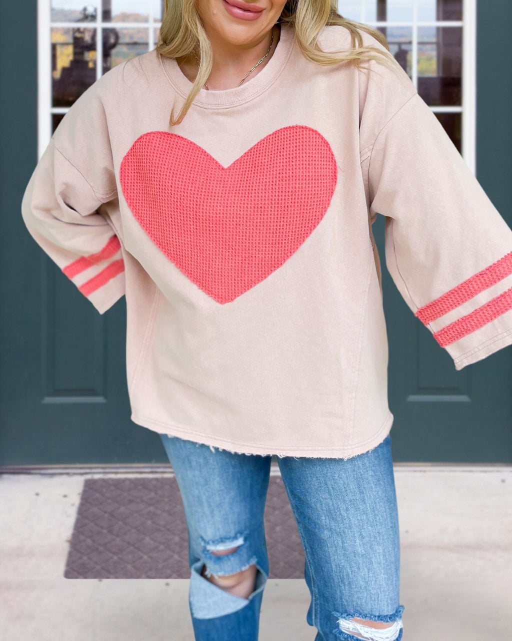 Heart Patch Mineral Washed Sweatshirt