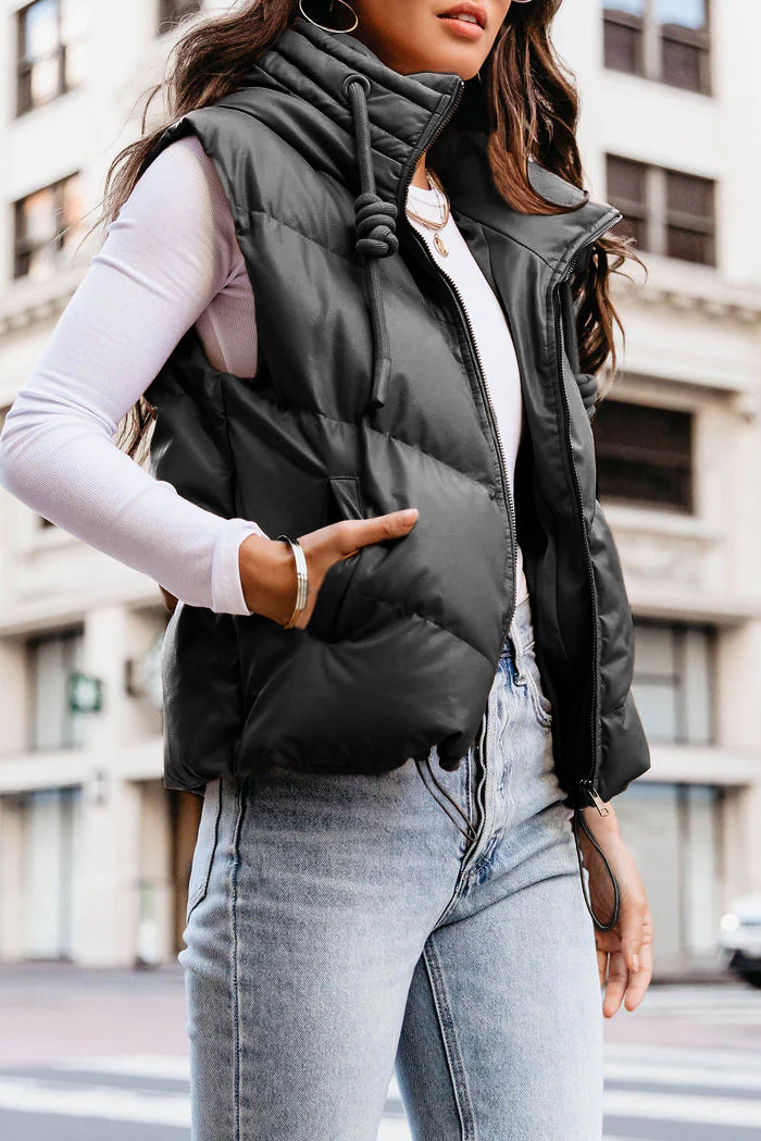 Lightweight Puffer Vest with Hood