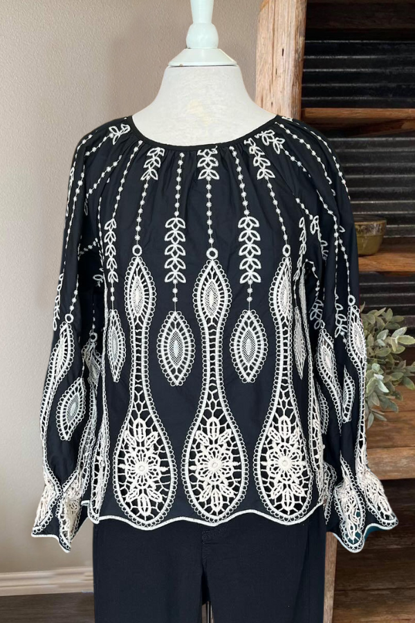 Elegant Bohemian Art Print Top