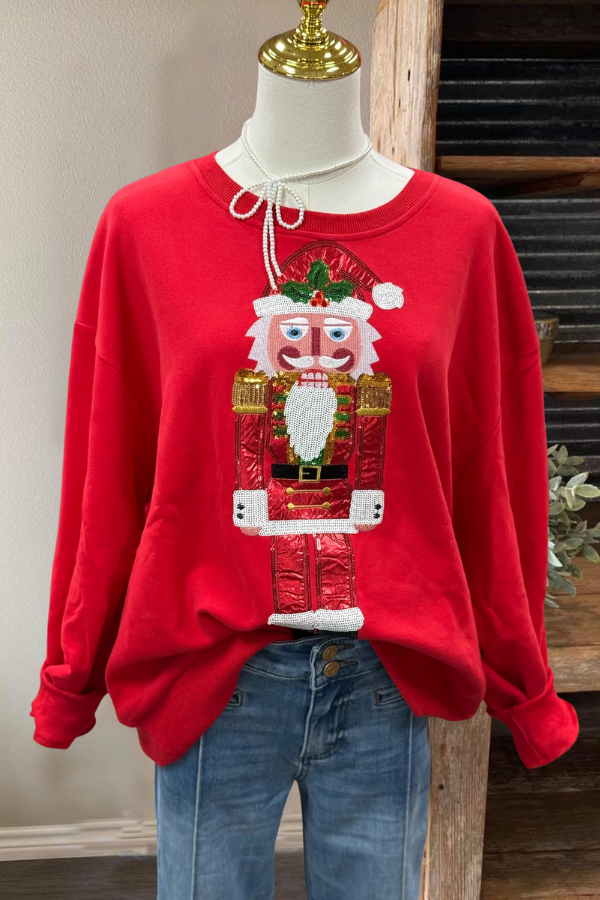 Santa Claus Print Sweatshirt