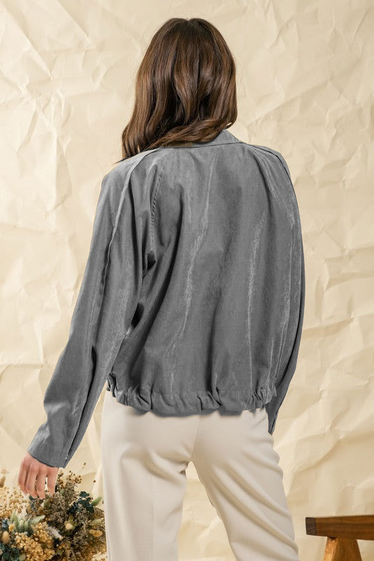 Suede-Like Lightweight Jacket