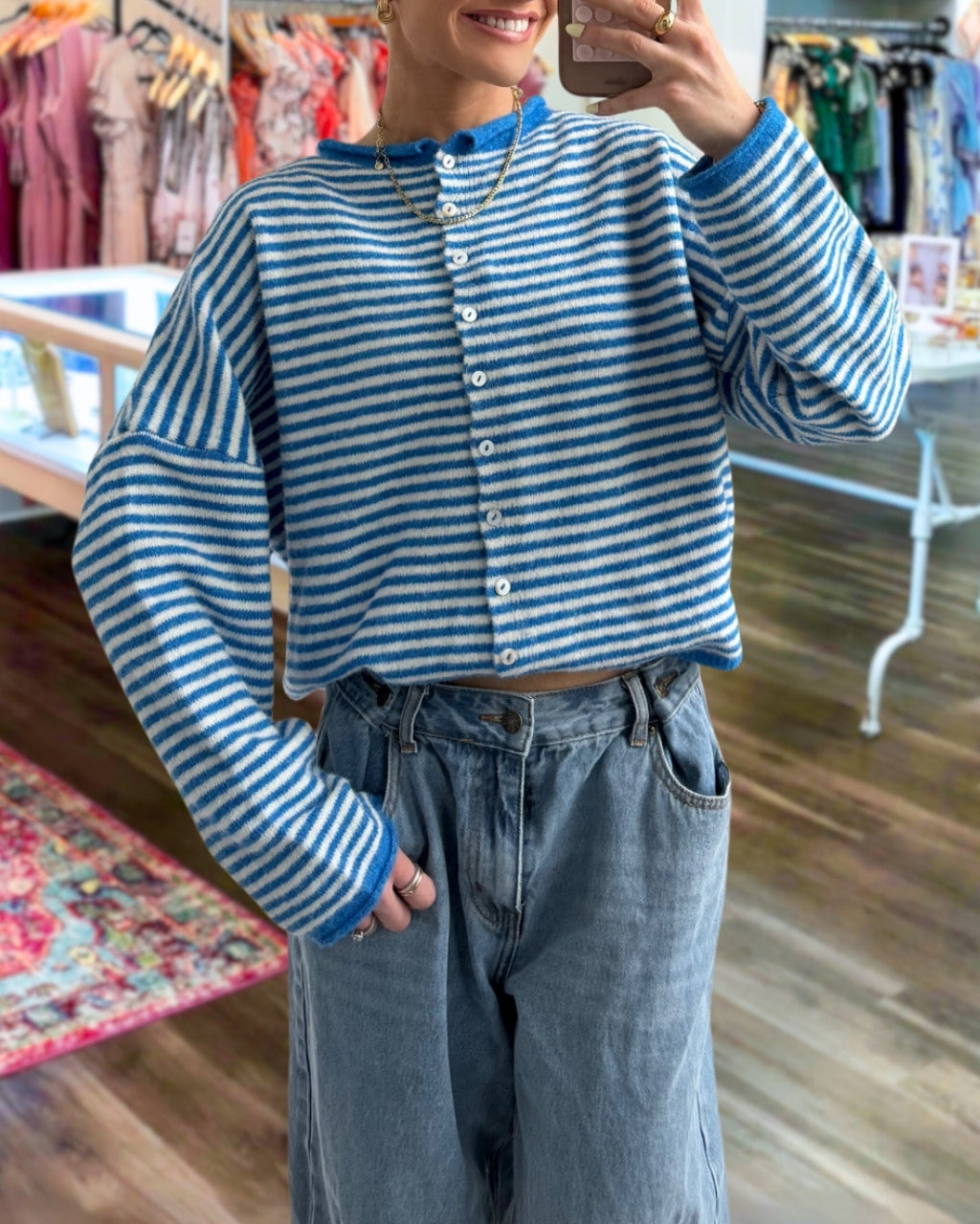 Casual Simple Striped Cardigan