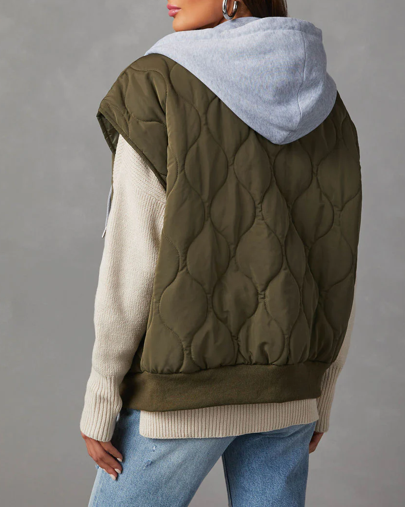 Fall Quilted Hooded Vest