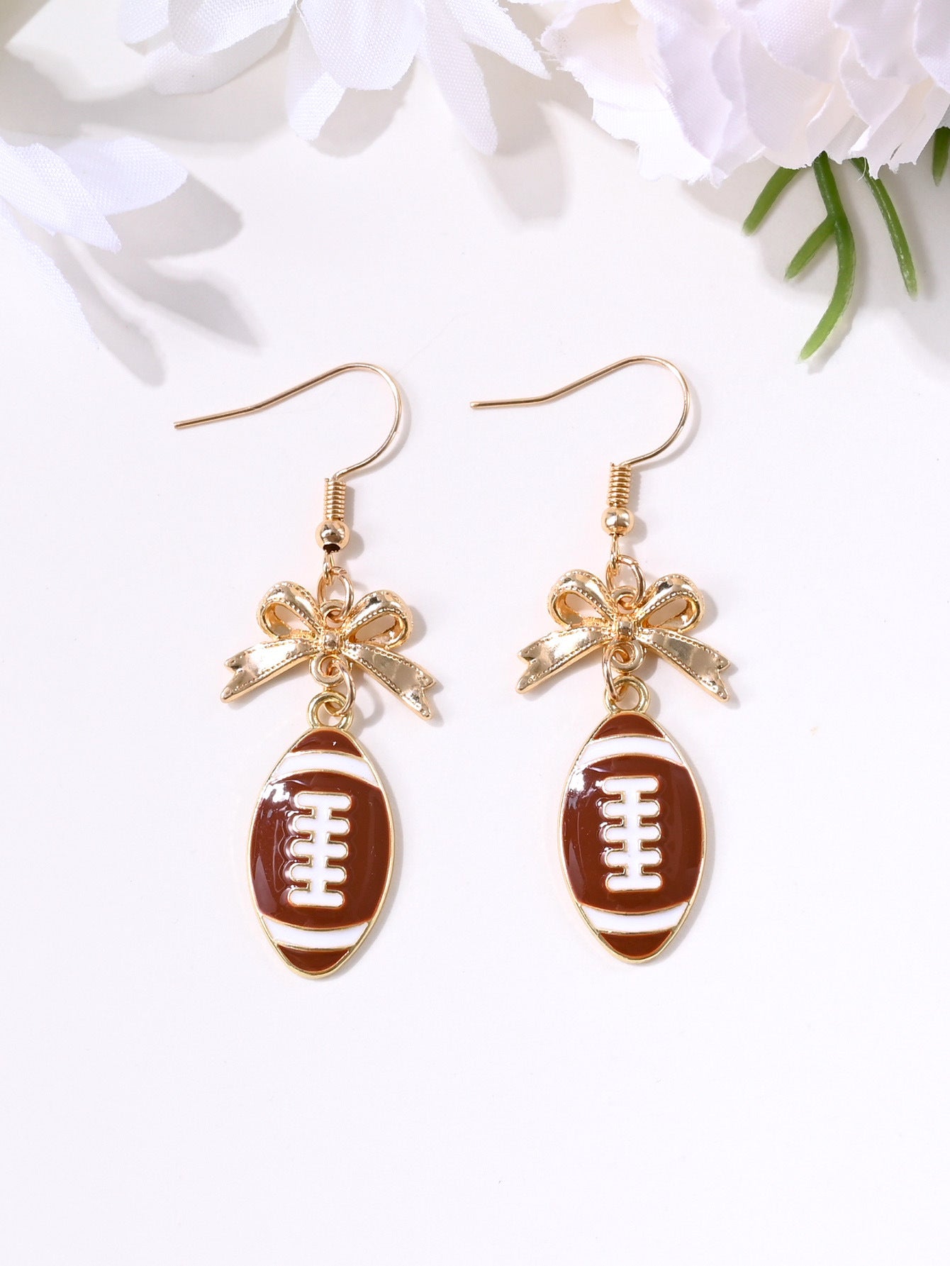 Football Bow Earrings
