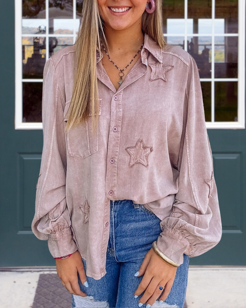 Star Patch Denim Shirt