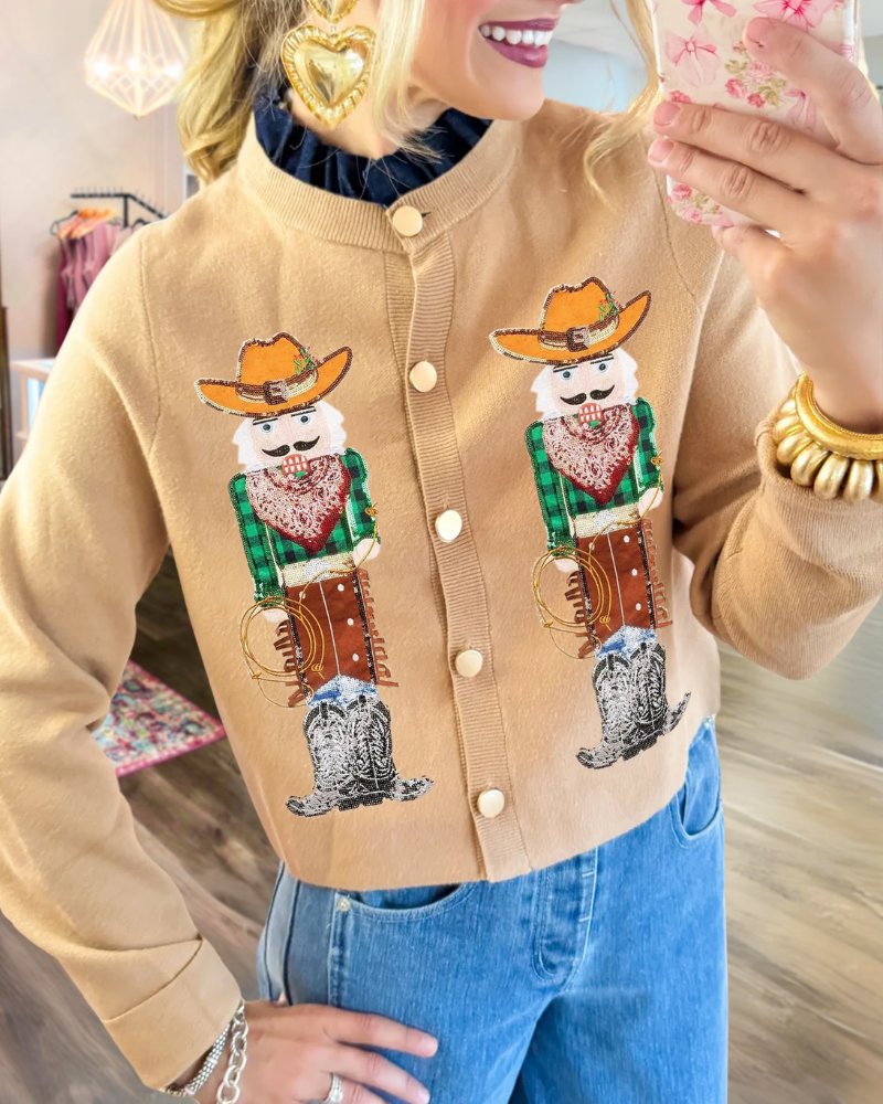 Fun Sparkly Cowboy Nutcracker Top