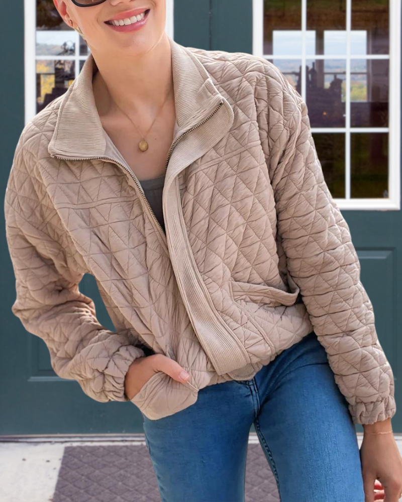 Quilted Bomber Jacket