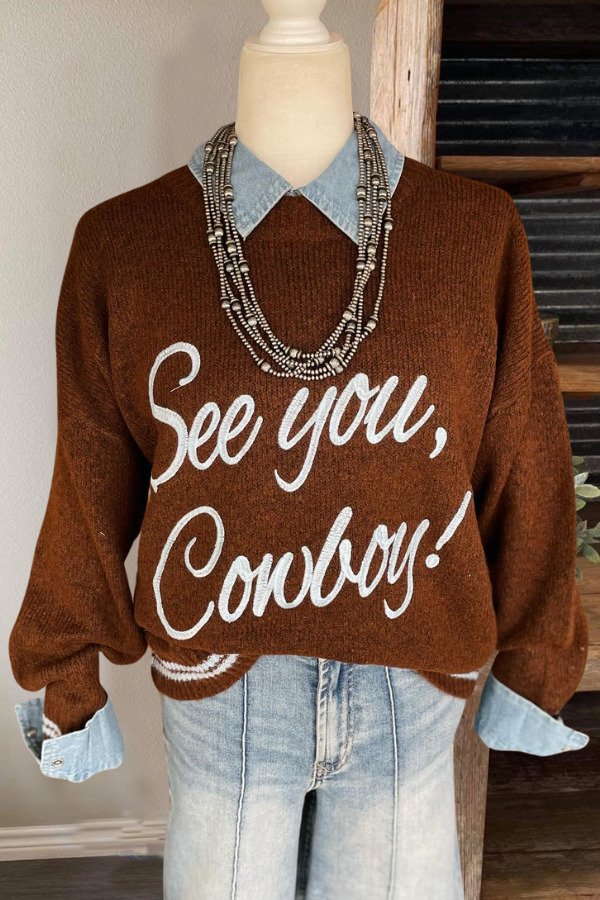 See You Cowboy Knit Sweater