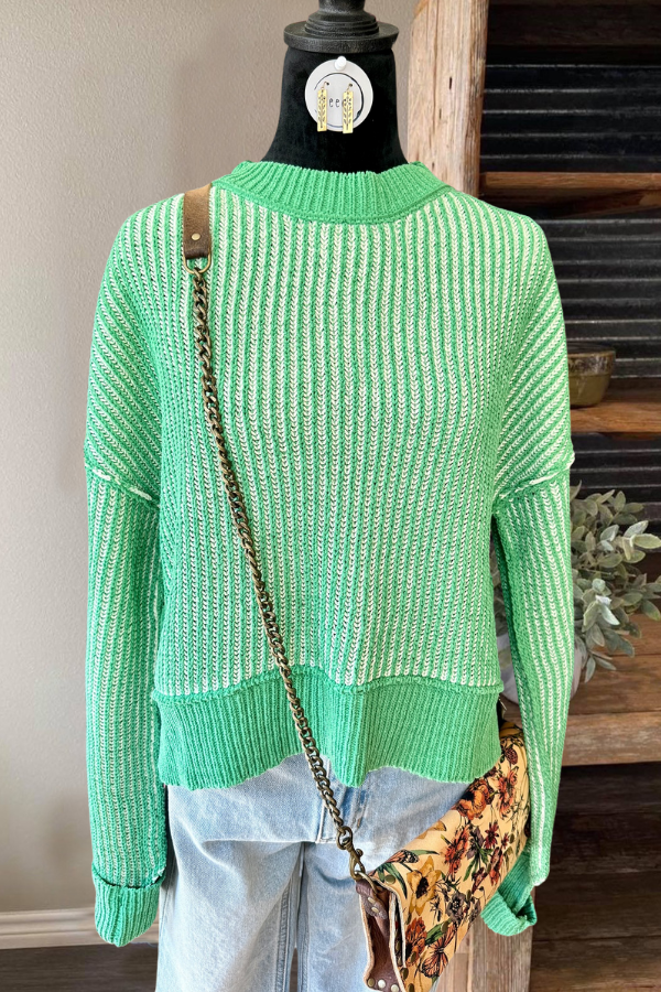 Reverse Ribbed Knit Sweater