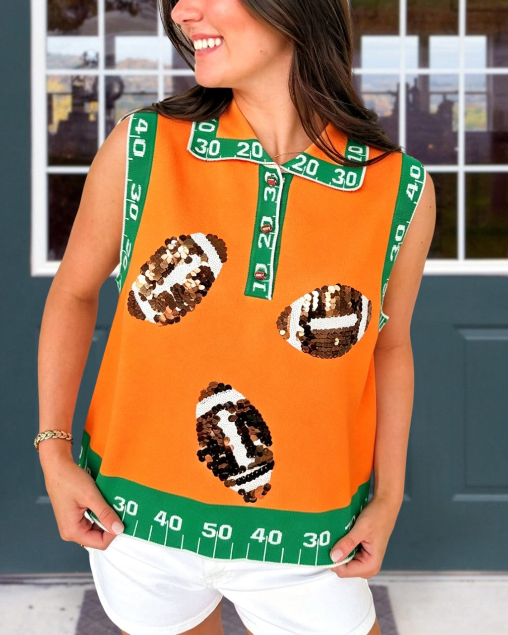 Field Ready Style Football Embroidered Tank