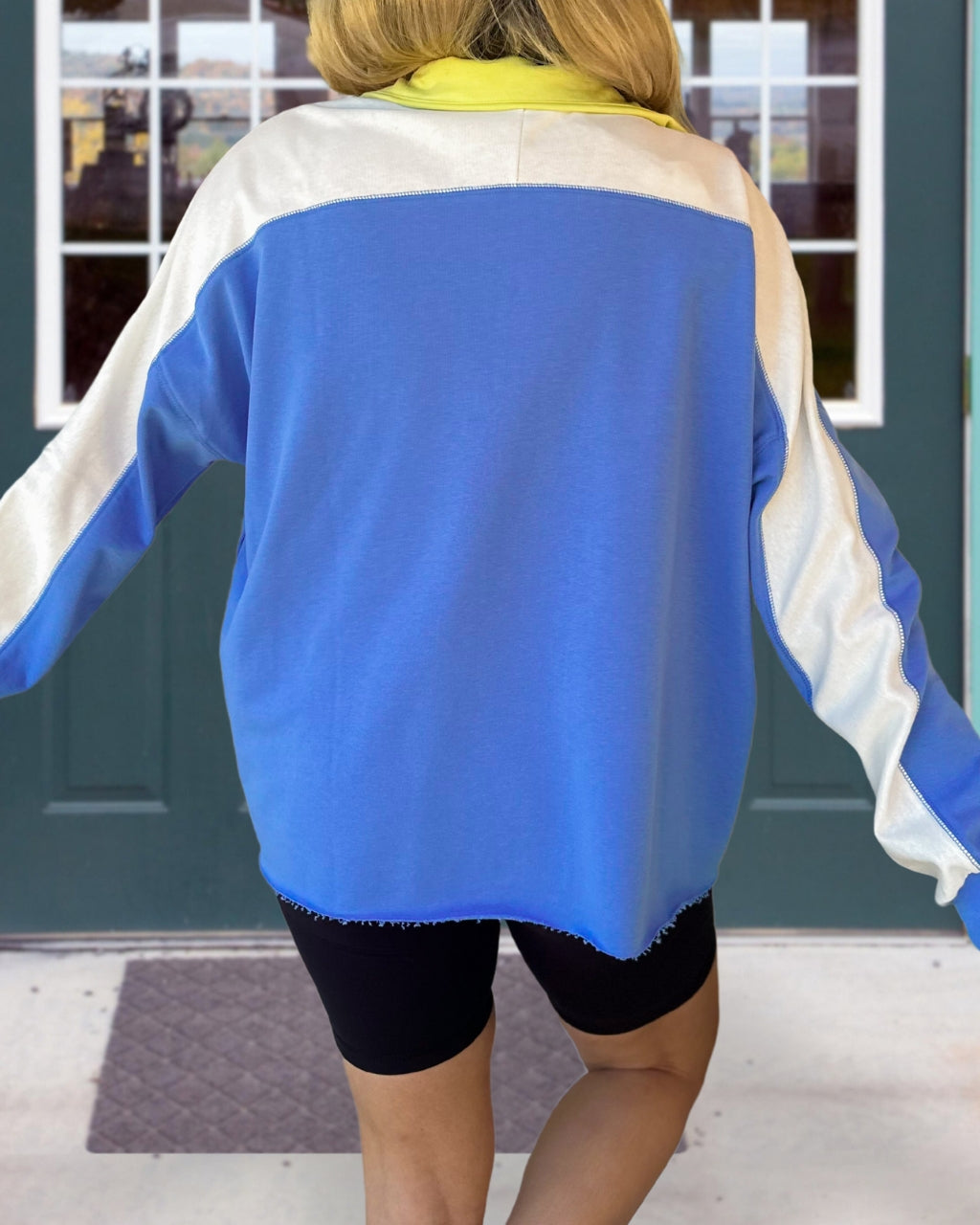 Half Zip Color Block Sweatshirt