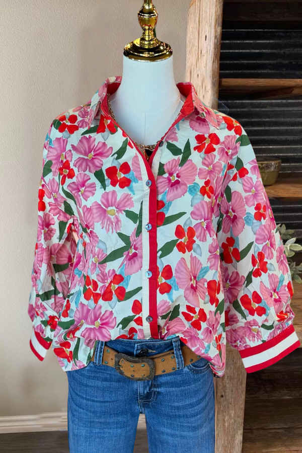 Bright Spring Garden Blouse