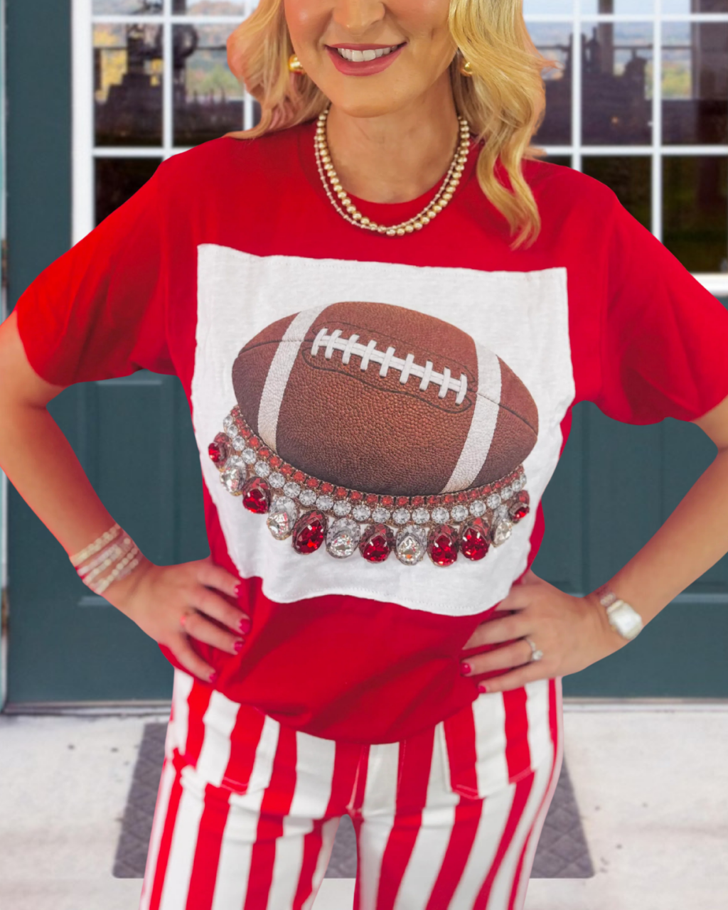 Football Gemstone Print Tee