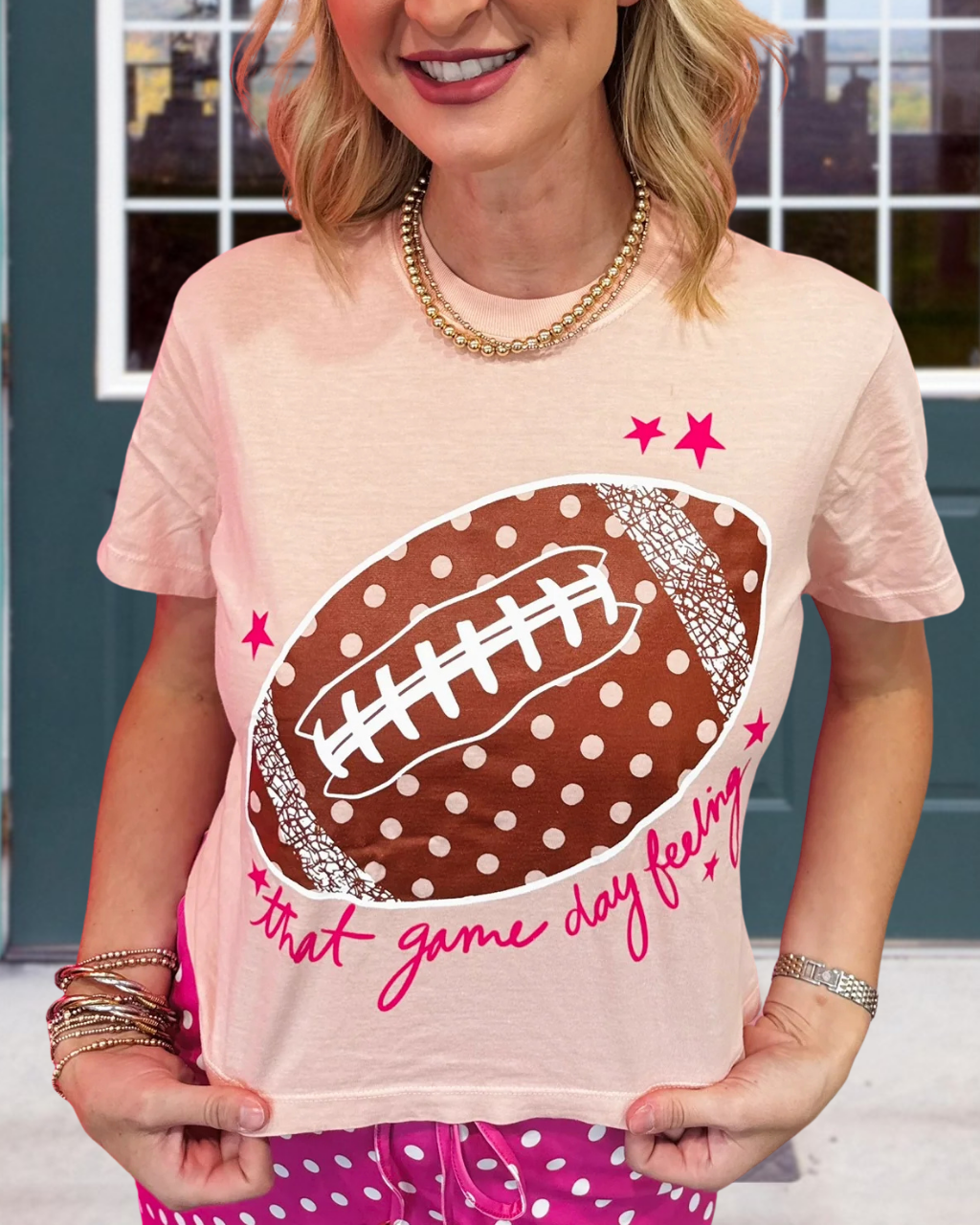 Football Game Day Feeling Print Tee