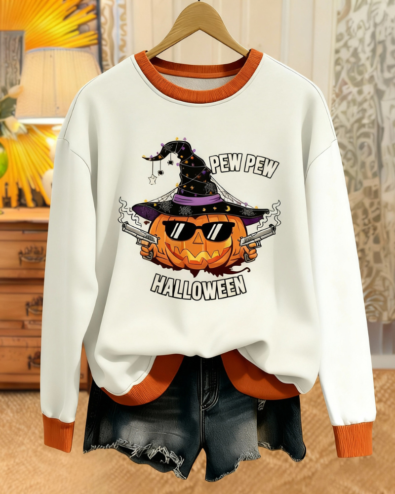 Pew Pew Pumpkin Spooky Top