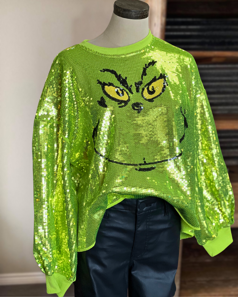 Grinch Sequin Sweatshirt