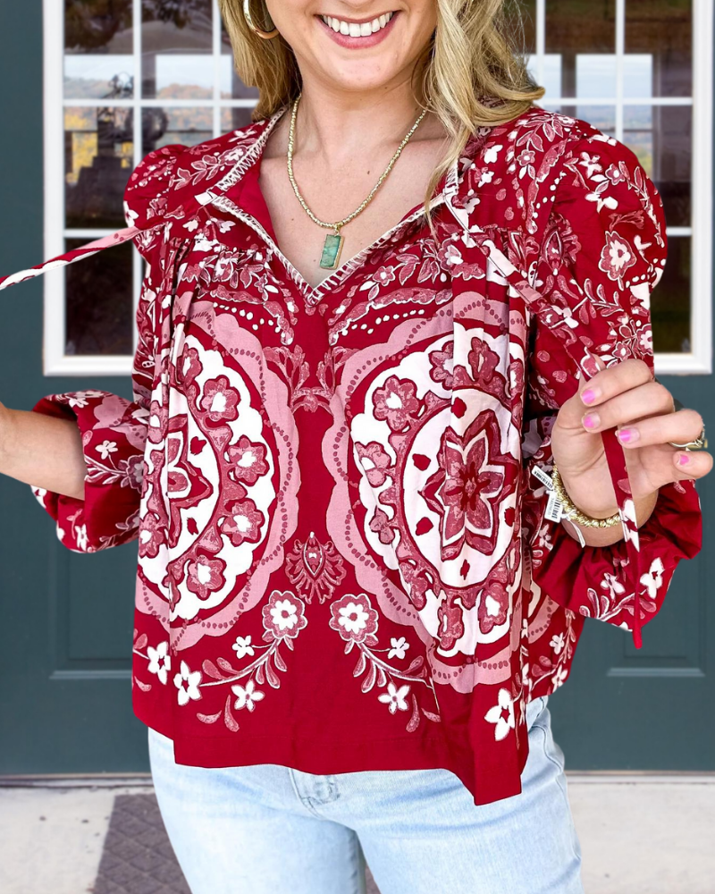 Medallion Print Blouse