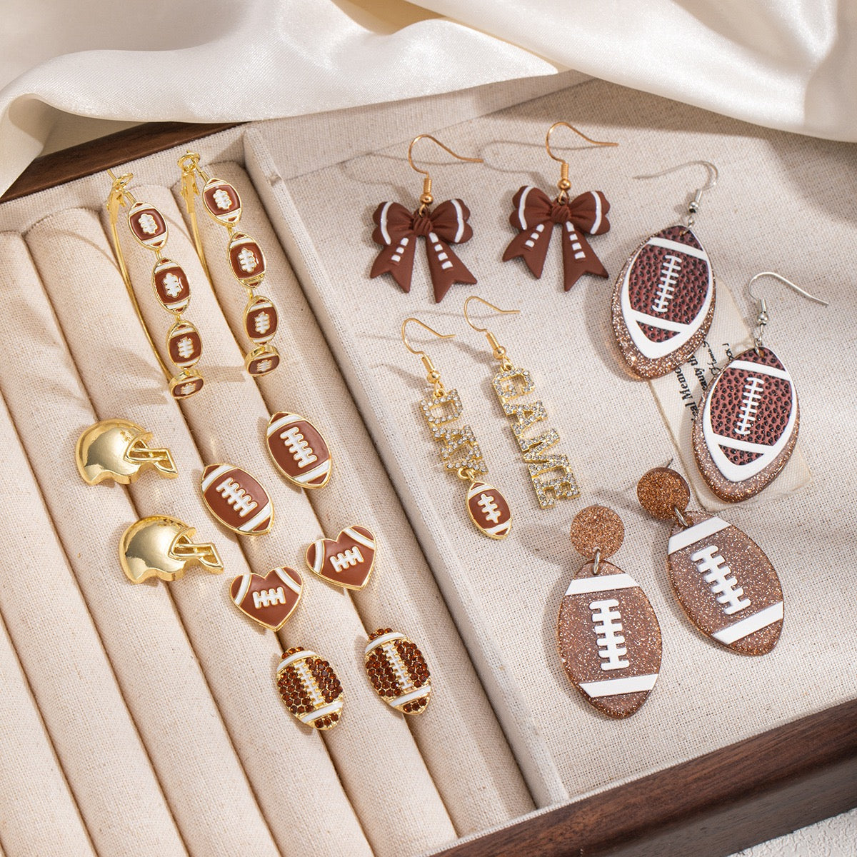 Style For Every Fan Football Earrings
