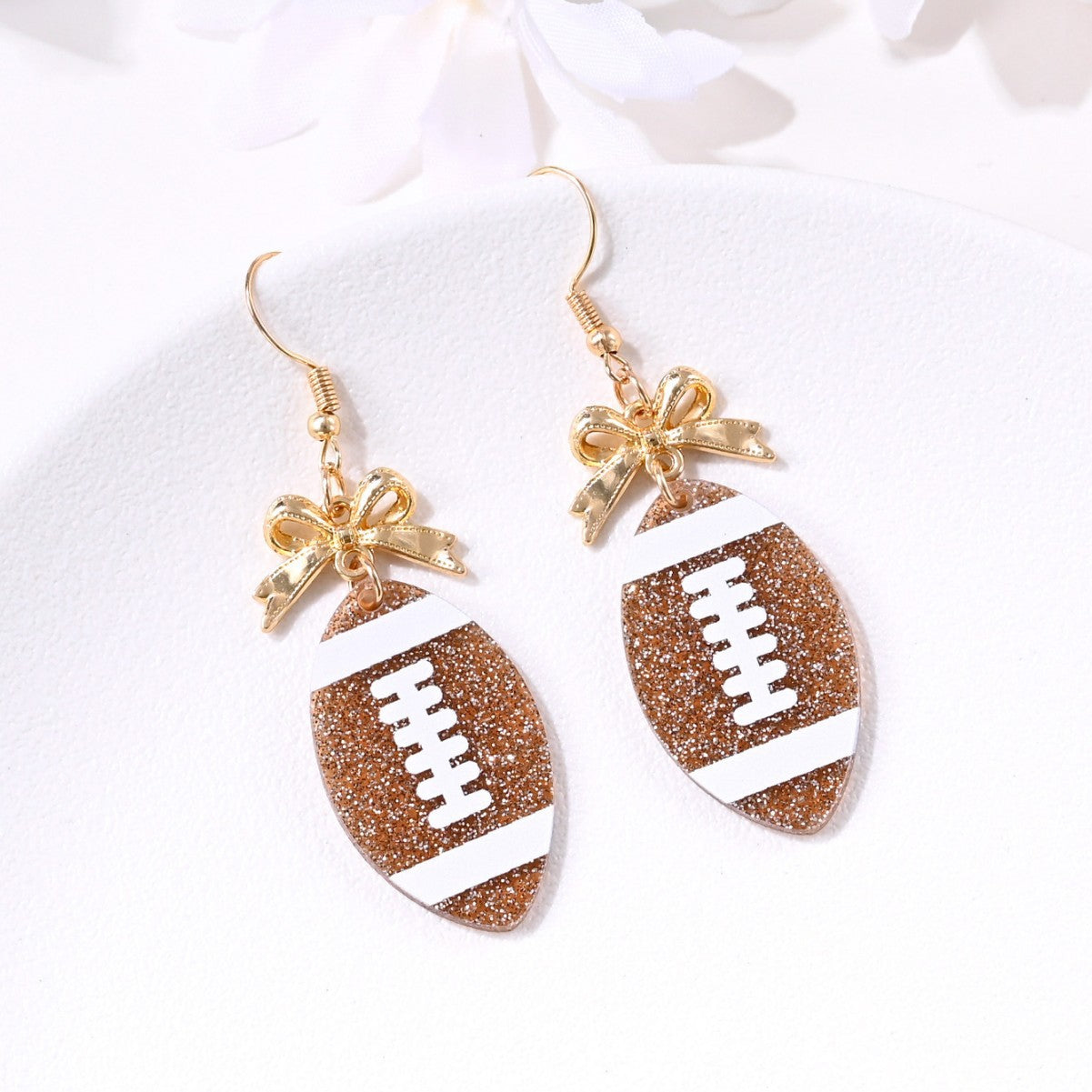 Football Bow Earrings