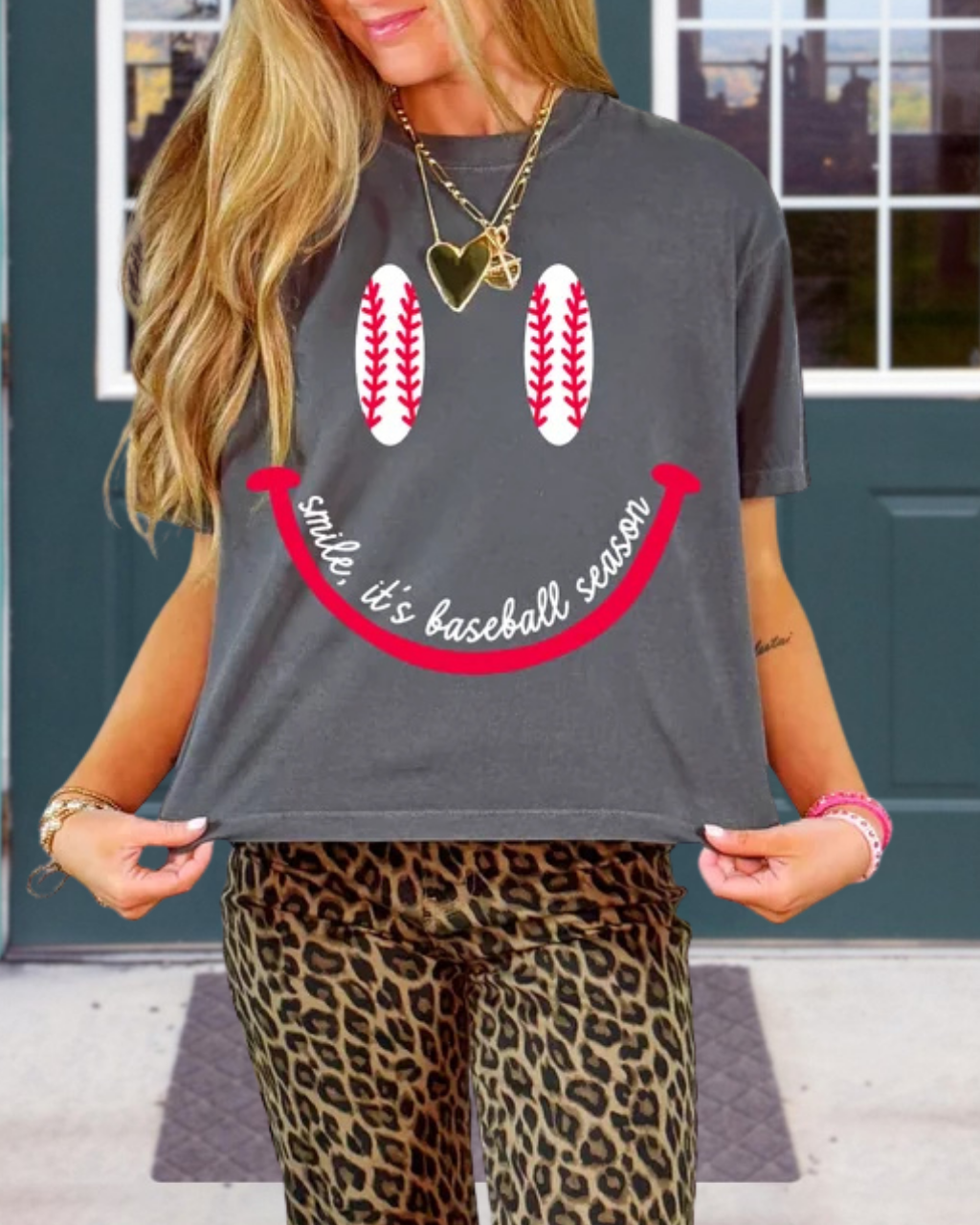 Smile It's Baseball Season Tee