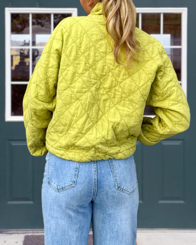 Classic Diamond Quilted Cotton Jacket