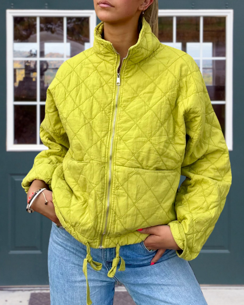 Classic Diamond Quilted Cotton Jacket