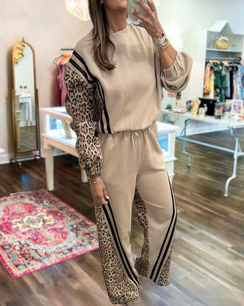 Unique Leopard Print Sports Set