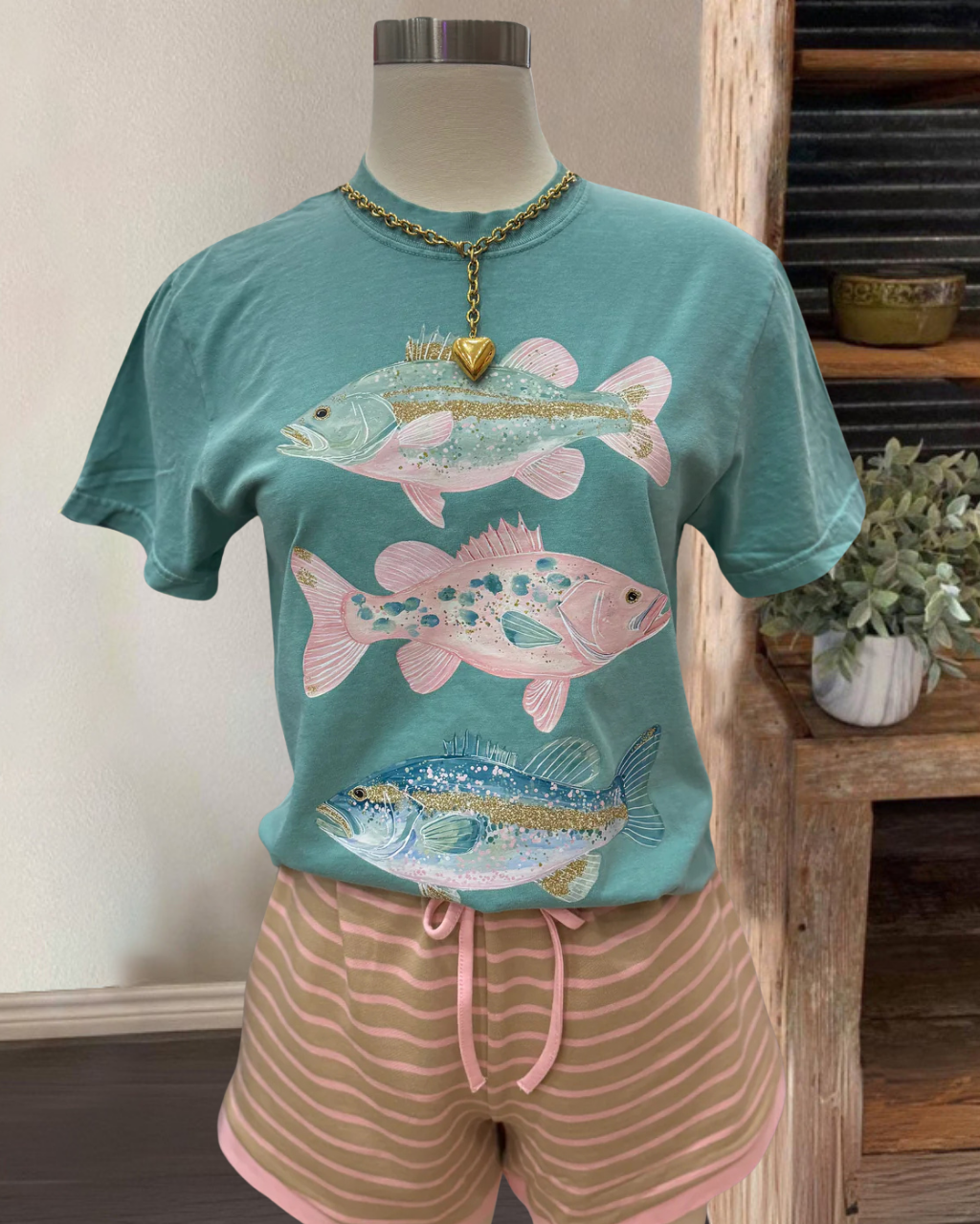 Coastal Bass Crewneck T-Shirt