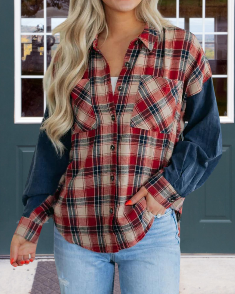 Plaid Flannel Button Shirt